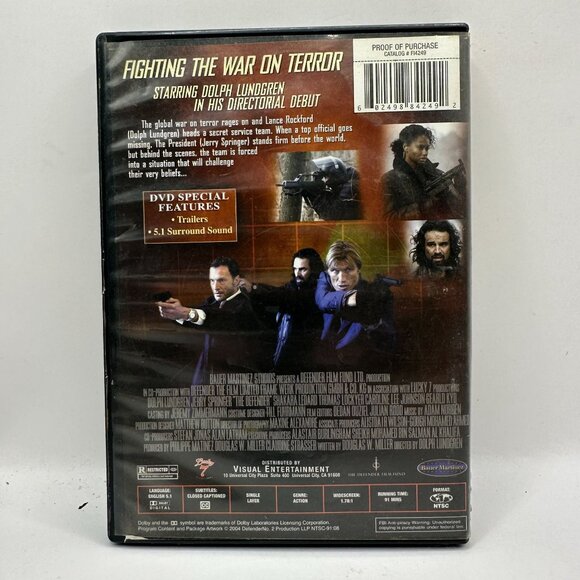 The Defender DVD Dolph Lundgren & Jerry Springer Action Movie Rated R Widescreen - Picture 2 of 3